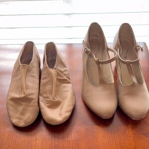 Women’s High heeled tap shoes and jazz shoes. Both size 8. Good used condition.